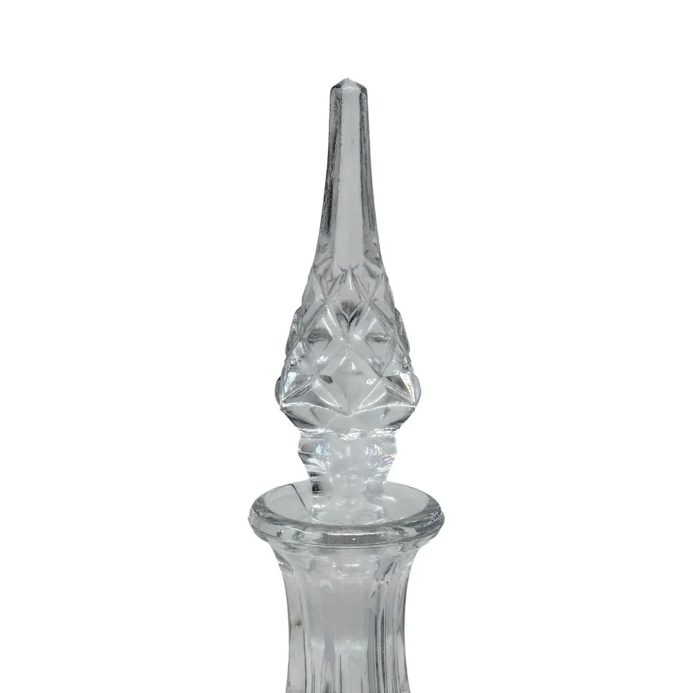 Princess House W Germany Lead Crystal Decanter Stopper Tall Etched Glass Barware